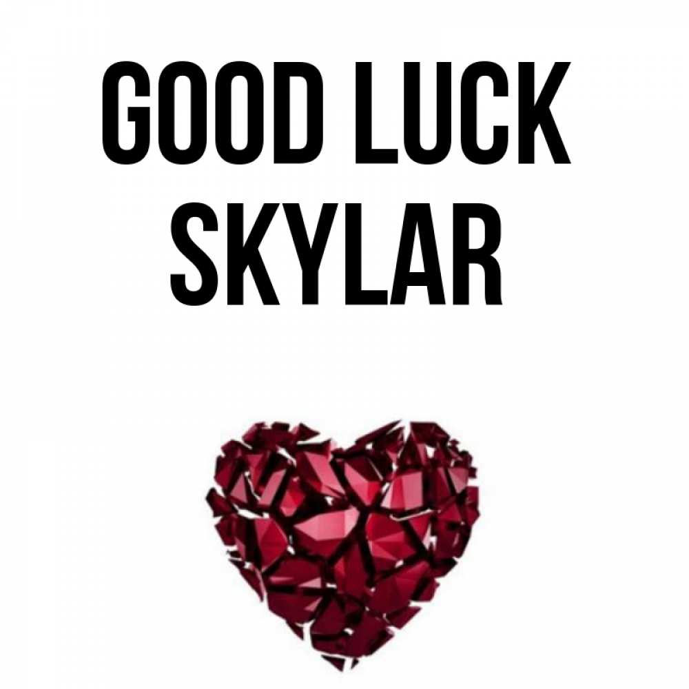 Greetings card с именем, Skylar Good luck бордовое из кристаллов  1 Greetings with text for free download 