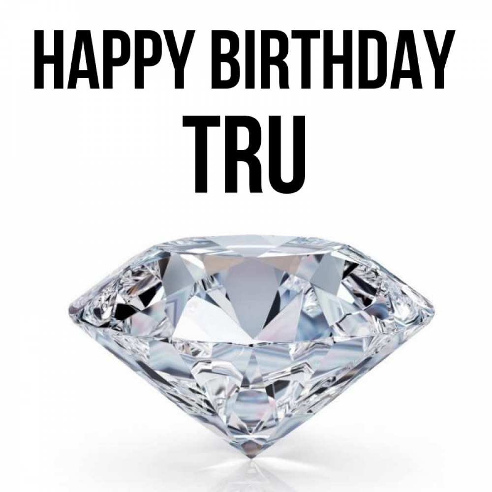 Greetings card с именем, Tru Happy Birthday к пожеланием быть богатым Greetings with text for free download 