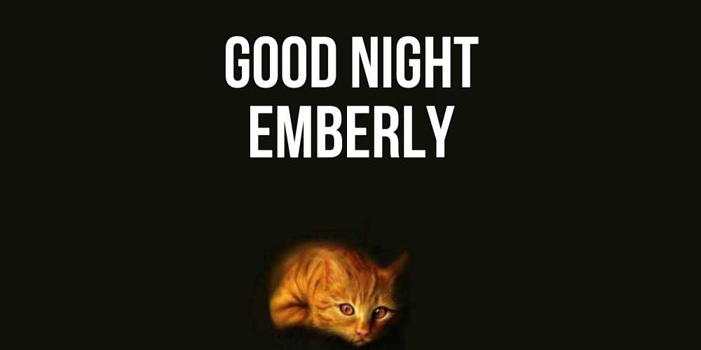 Greetings card с именем, Emberly Good night кот Greetings with text for free download 
