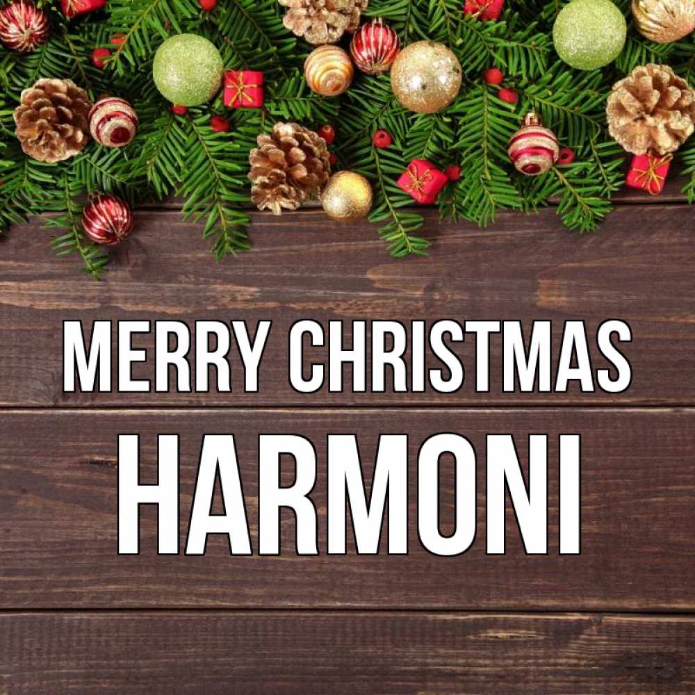 Greetings card с именем, Harmoni Merry Christmas с рождеством Greetings with text for free download 