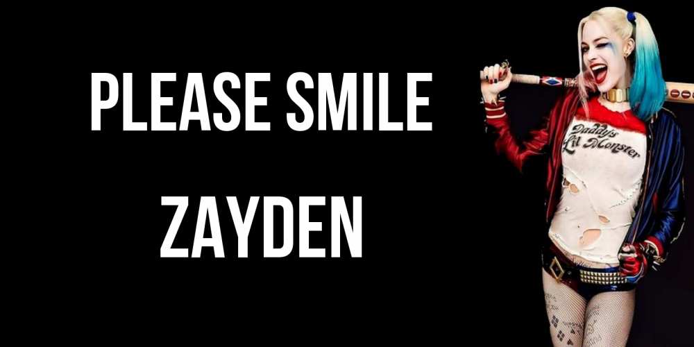 Greetings card с именем, Zayden Please smile пожелания быть позитивным Greetings with text for free download 