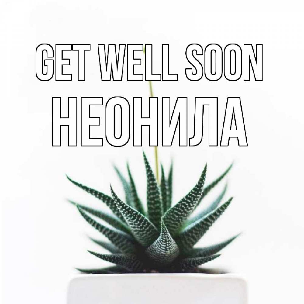 Greetings card с именем, Неонила Get well soon короче это непонятная колючка Greetings with text for free download 