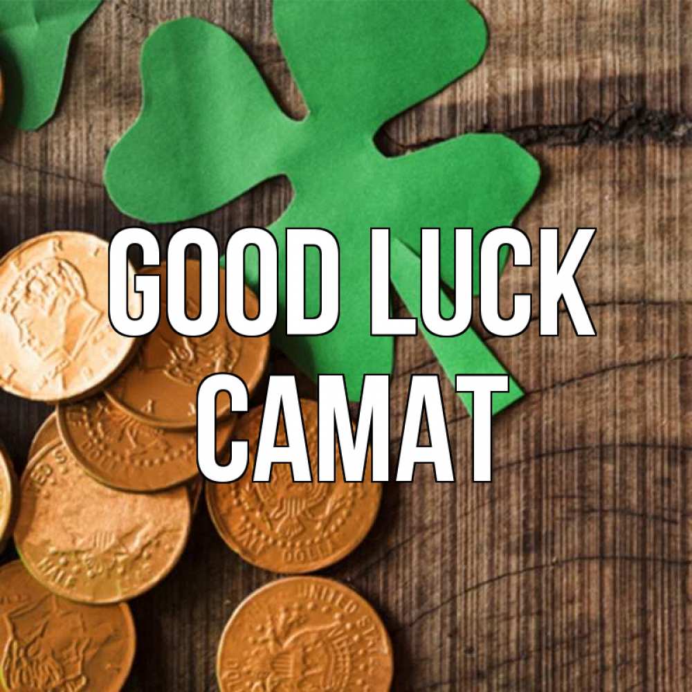 Greetings card с именем, САМАТ Good luck деревянный фон Greetings with text for free download 
