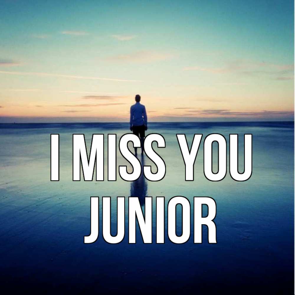 Greetings card с именем, Junior I miss you зима Greetings with text for free download 
