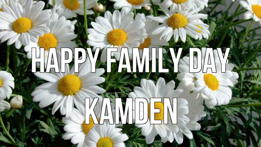 Greetings card с именем, Kamden happy family day с днем семьи Greetings with text for free download 
