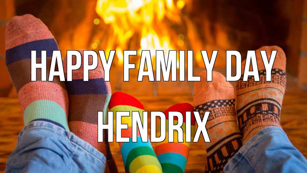 Greetings card с именем, Hendrix happy family day с днем семьи Greetings with text for free download 