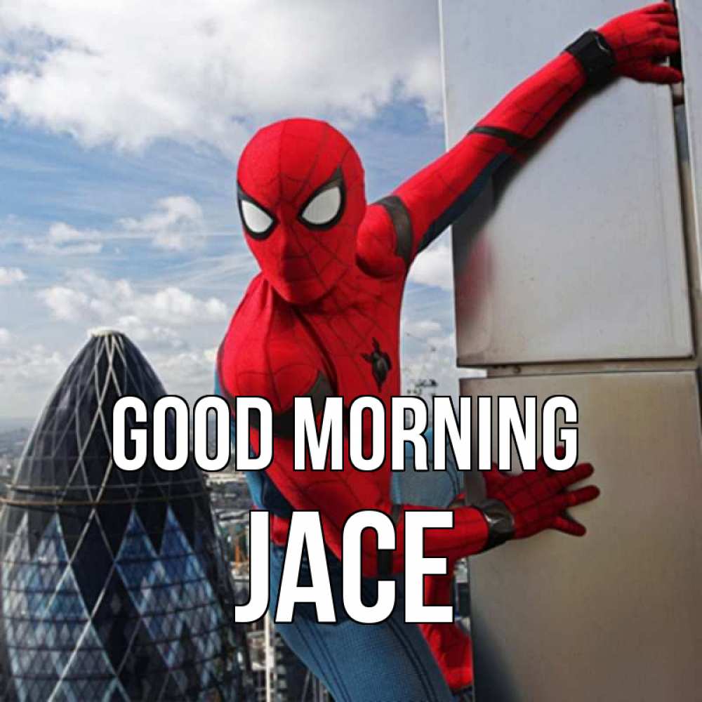 Greetings card с именем, Jace Good morning марвел герои Greetings with text for free download 