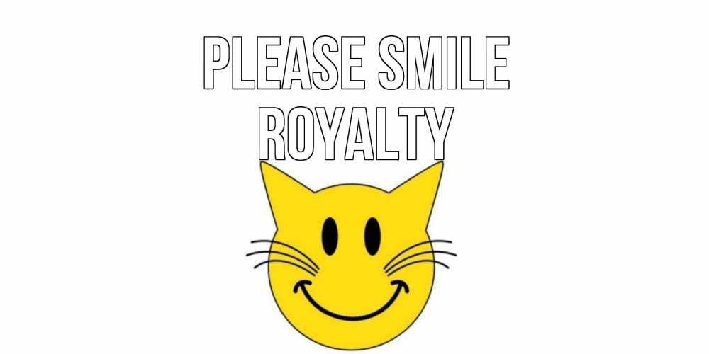 Greetings card с именем, Royalty Please smile кот, улыбка Greetings with text for free download 