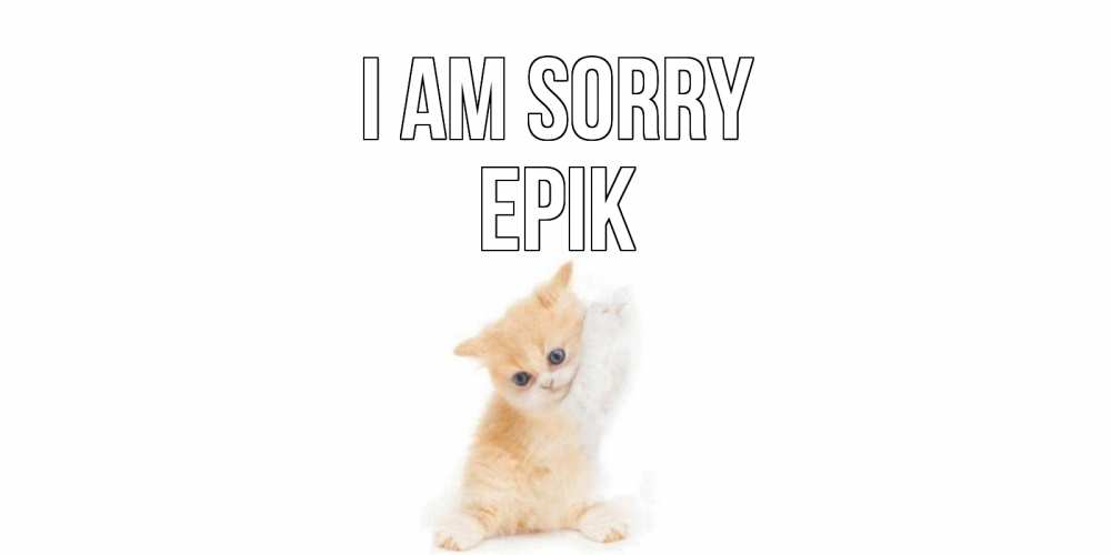 Greetings card с именем, Ерік I am sorry кот Greetings with text for free download 