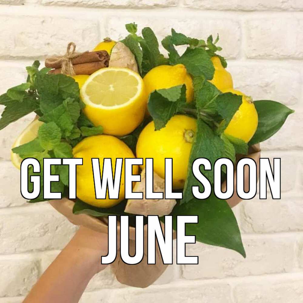 Greetings card с именем, June Get well soon витамины Greetings with text for free download 