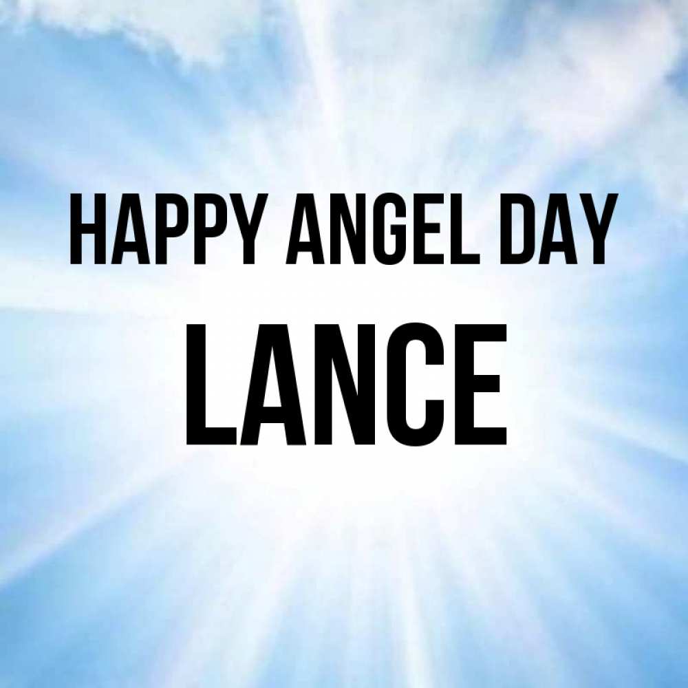 Greetings card с именем, Lance happy angel day свет небесный Greetings with text for free download 