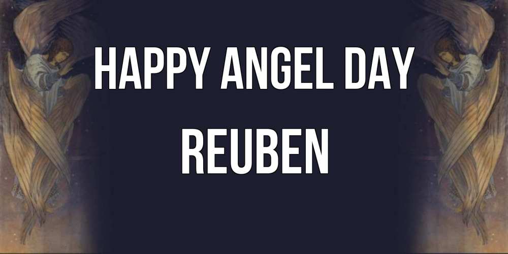 Greetings card с именем, Reuben happy angel day день ангела Greetings with text for free download 