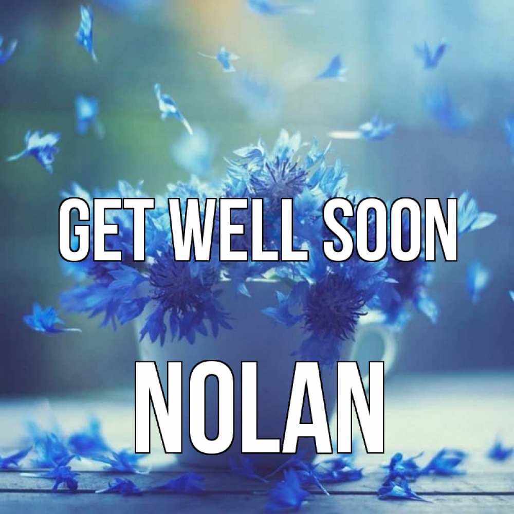 Greetings card с именем, Nolan Get well soon кружка с зельем и цветами Greetings with text for free download 