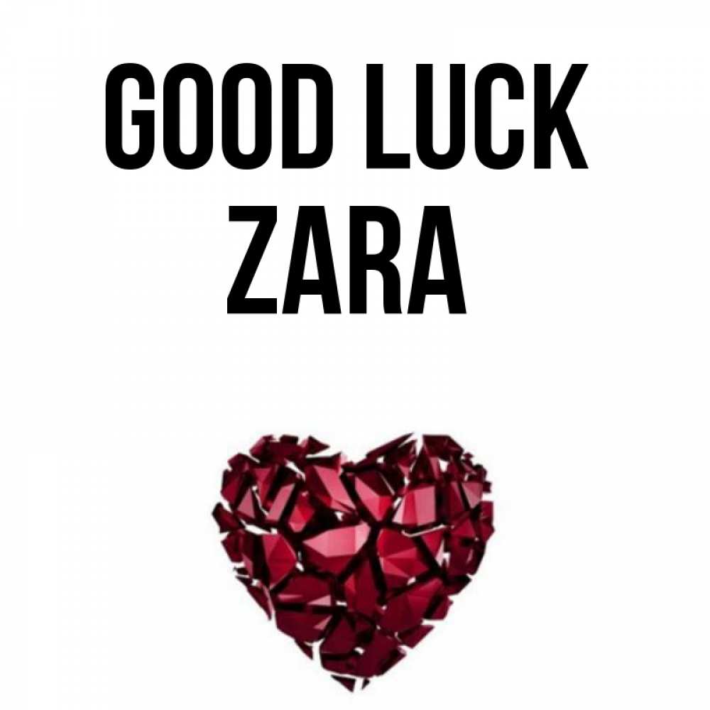 Greetings card с именем, Zara Good luck бордовое из кристаллов  1 Greetings with text for free download 