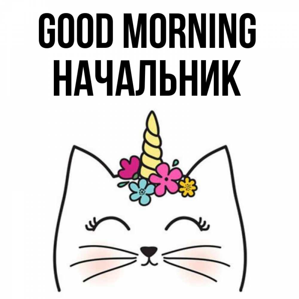Greetings card с именем, Начальник Good morning утречко Greetings with text for free download 