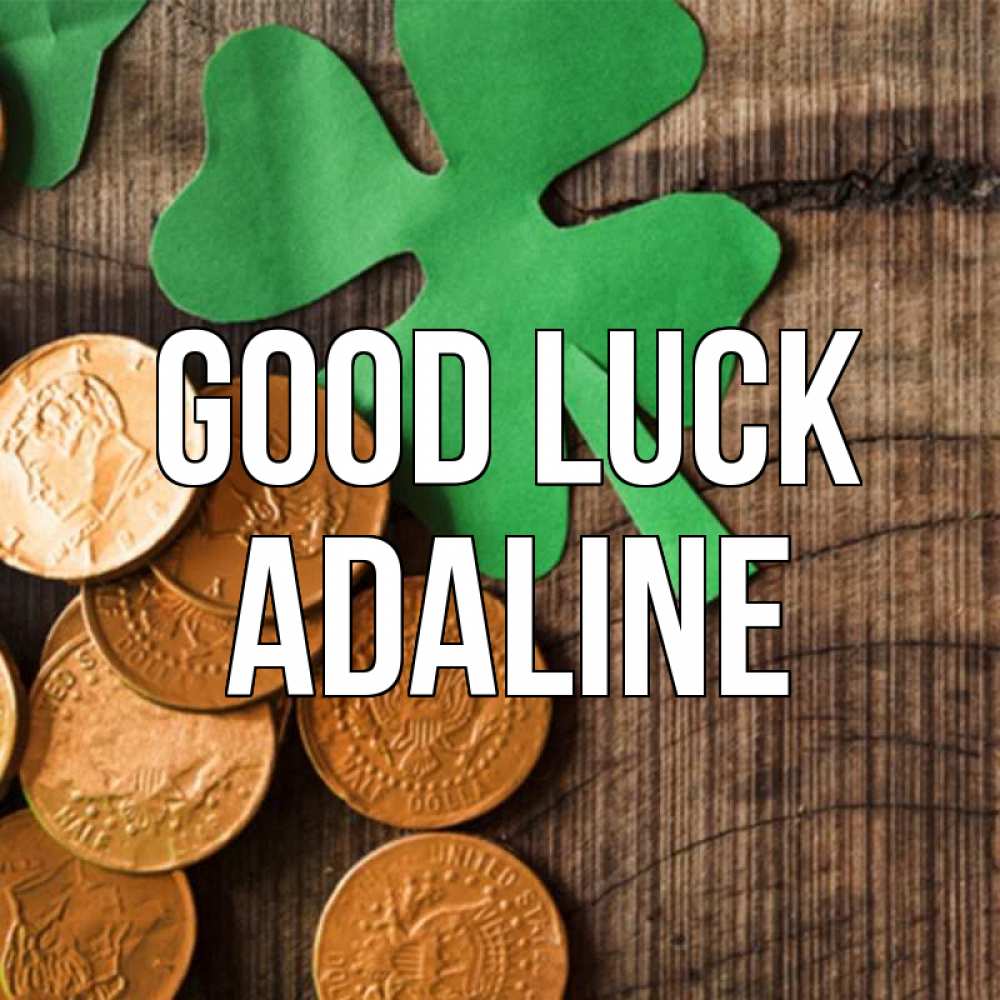 Greetings card с именем, Adaline Good luck деревянный фон Greetings with text for free download 