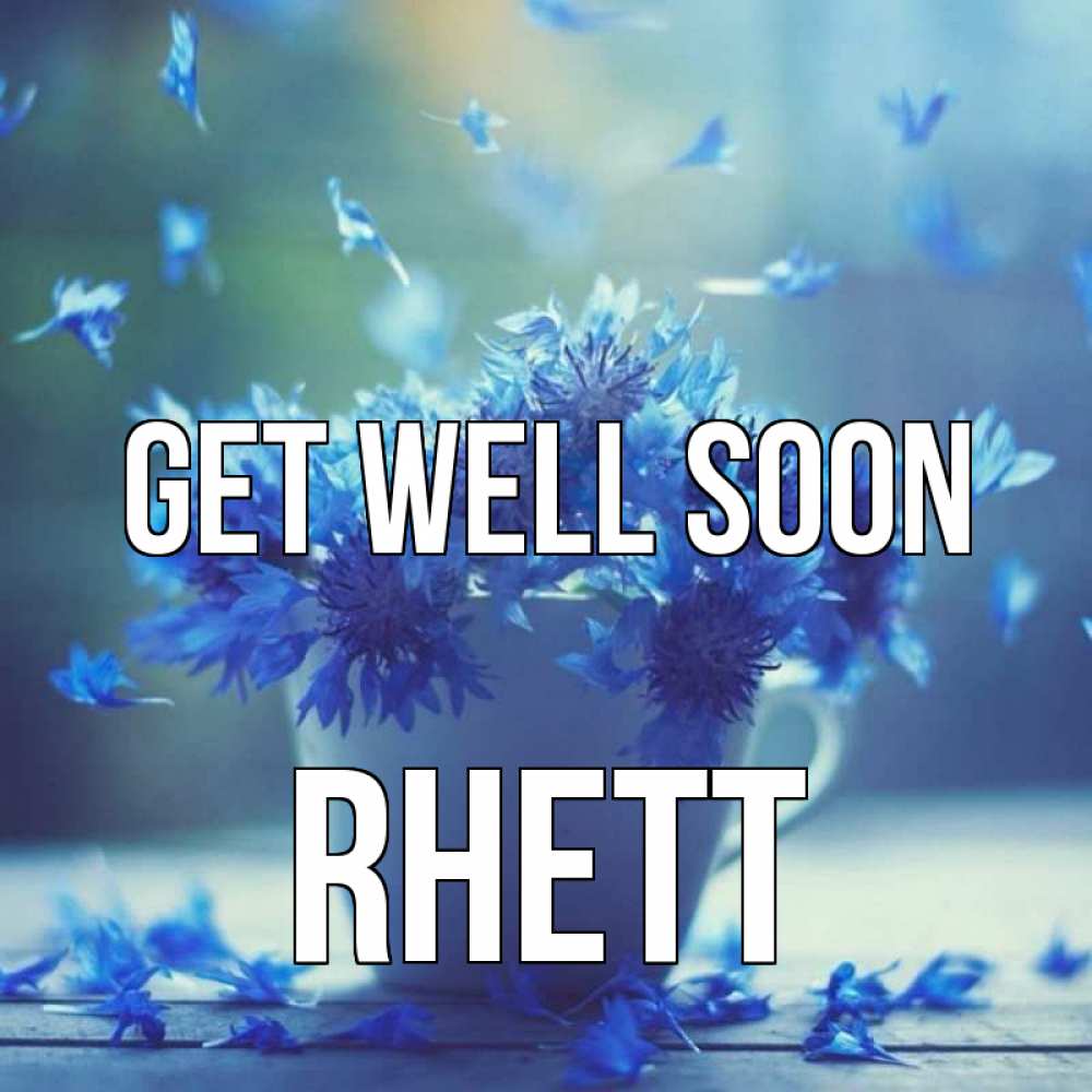 Greetings card с именем, Rhett Get well soon кружка с зельем и цветами Greetings with text for free download 