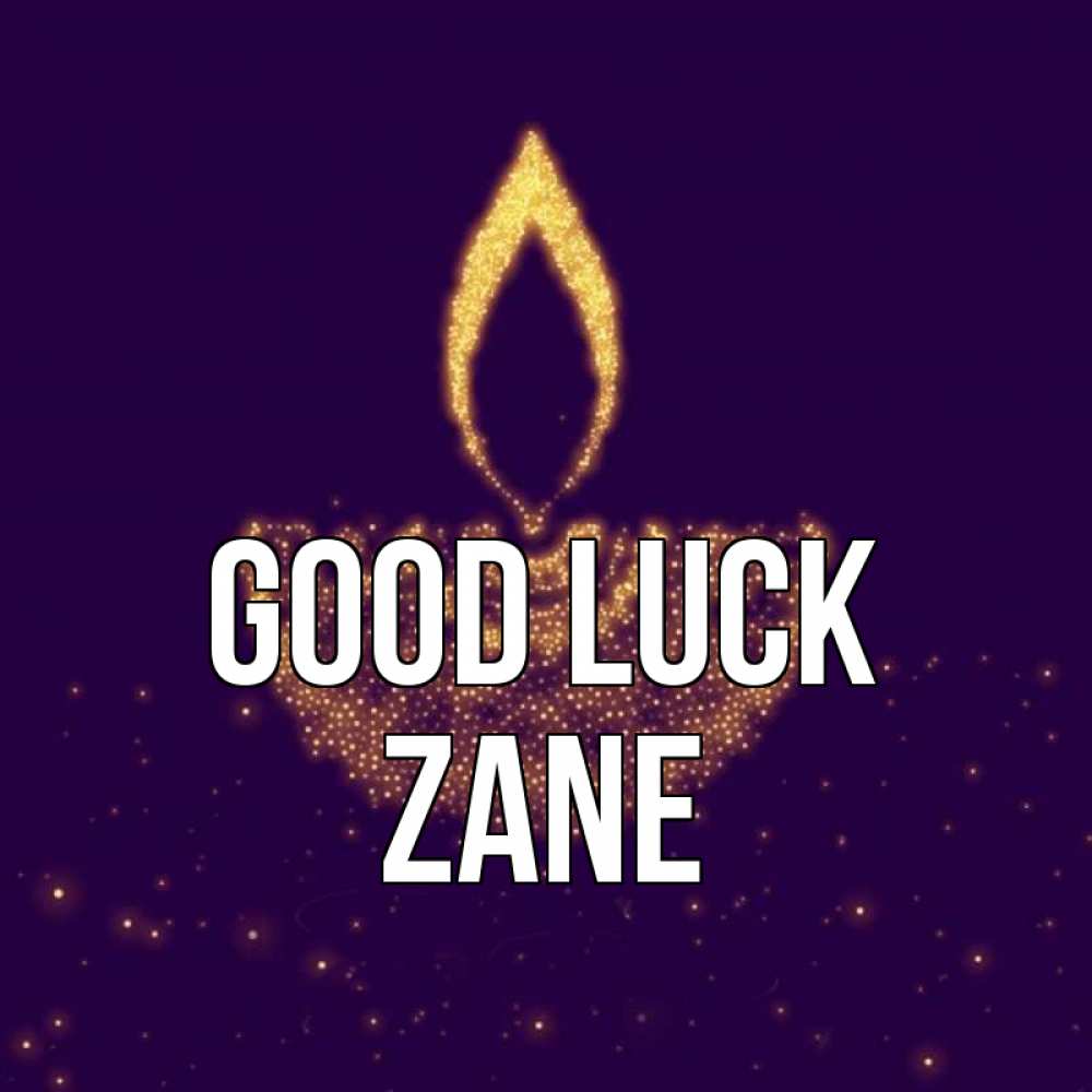 Greetings card с именем, Zane Good luck пусть повезет 2 Greetings with text for free download 