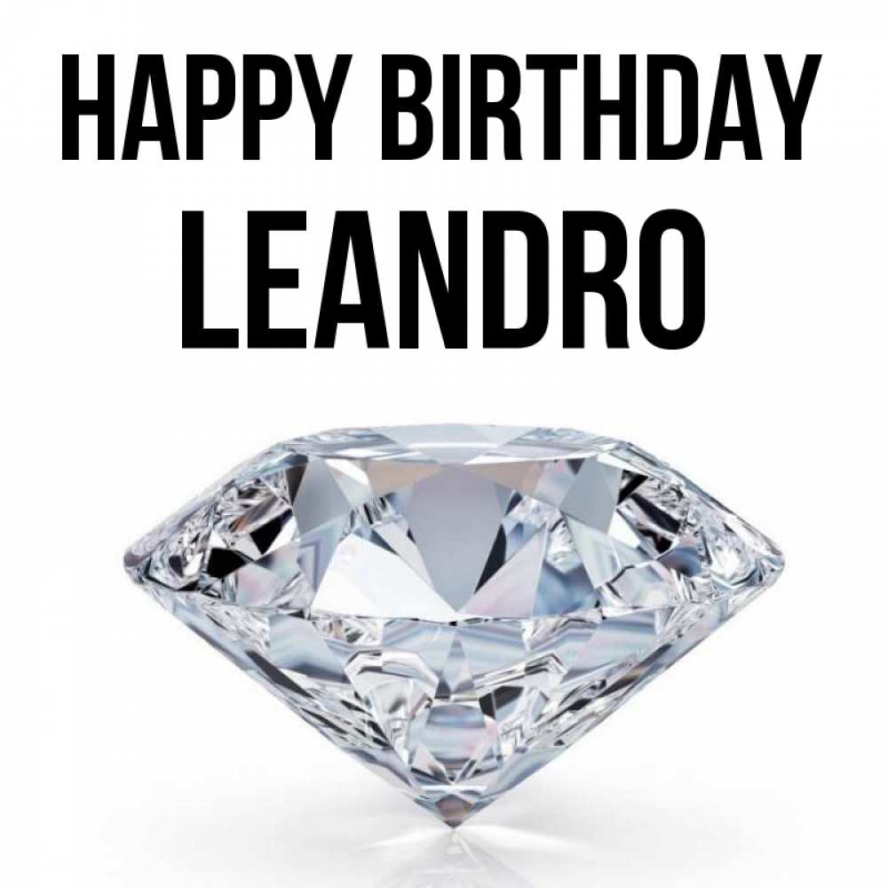 Greetings card с именем, Leandro Happy Birthday к пожеланием быть богатым Greetings with text for free download 