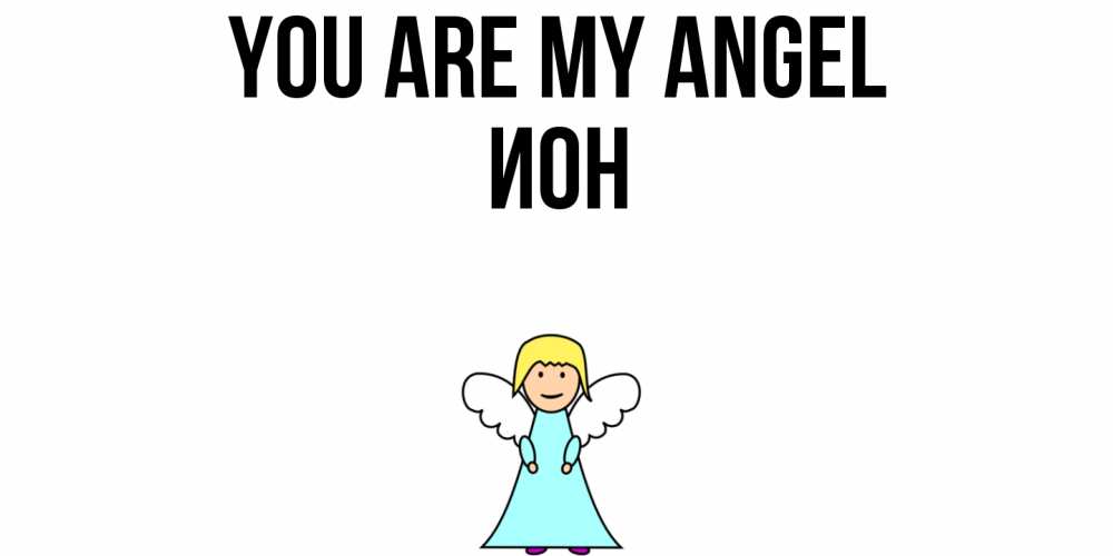 Greetings card с именем, Ион You are my angel ангел Greetings with text for free download 