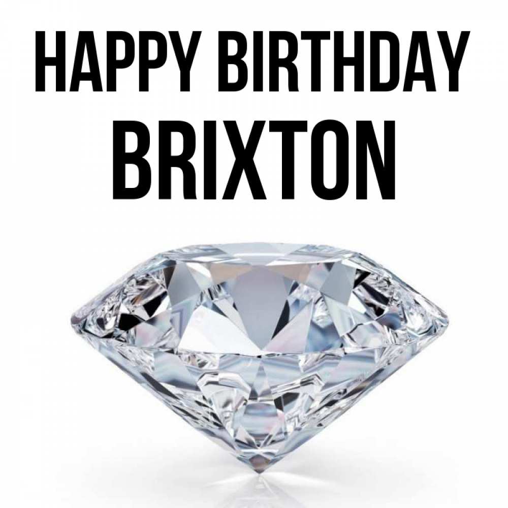 Greetings card с именем, Brixton Happy Birthday к пожеланием быть богатым Greetings with text for free download 