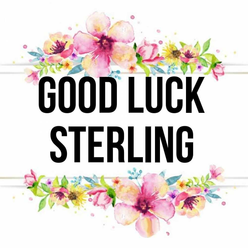 Greetings card с именем, Sterling Good luck пусть повезет 1 Greetings with text for free download 