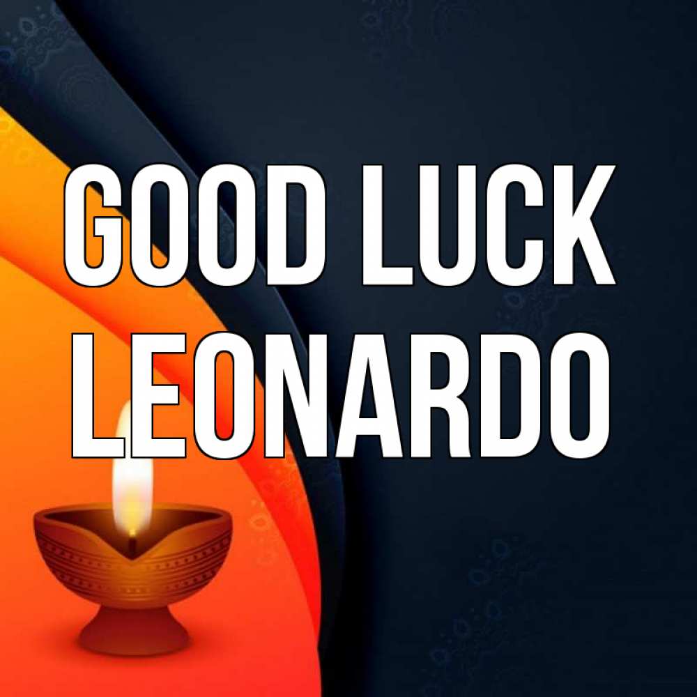 Greetings card с именем, Leonardo Good luck абстрактный фон Greetings with text for free download 
