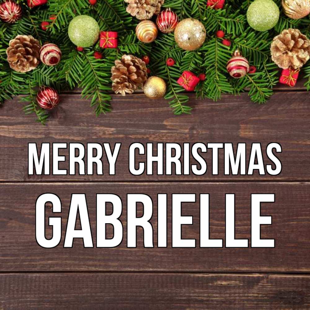 Greetings card с именем, Gabrielle Merry Christmas с рождеством Greetings with text for free download 