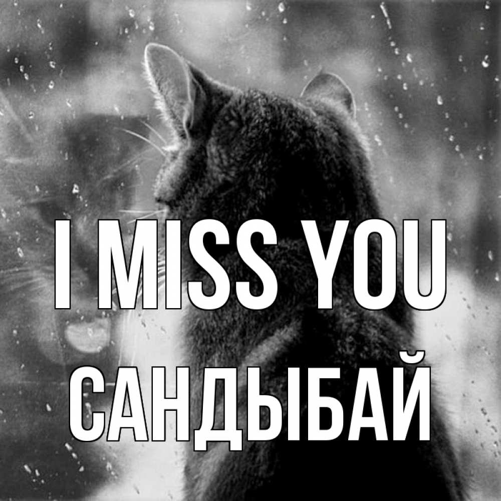 Greetings card с именем, САНДЫБАЙ I miss you скорее ко мне приходи 1 Greetings with text for free download 