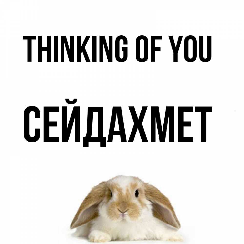 Greetings card с именем, СЕЙДАХМЕТ Thinking of you подписать своими руками онлайн Greetings with text for free download 