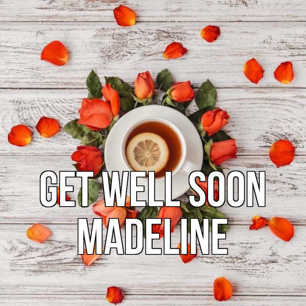 Greetings card с именем, Madeline Get well soon фон из досок Greetings with text for free download 