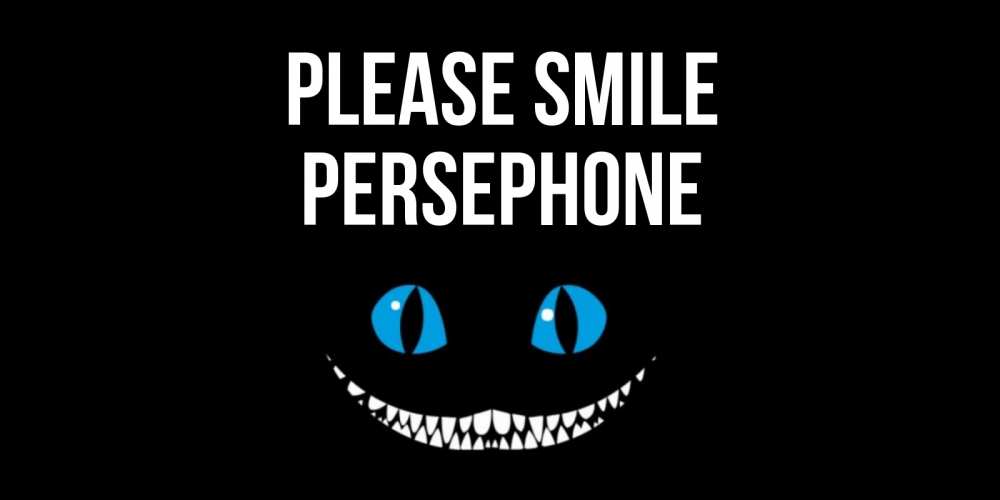 Greetings card с именем, Persephone Please smile кот улыбается Greetings with text for free download 