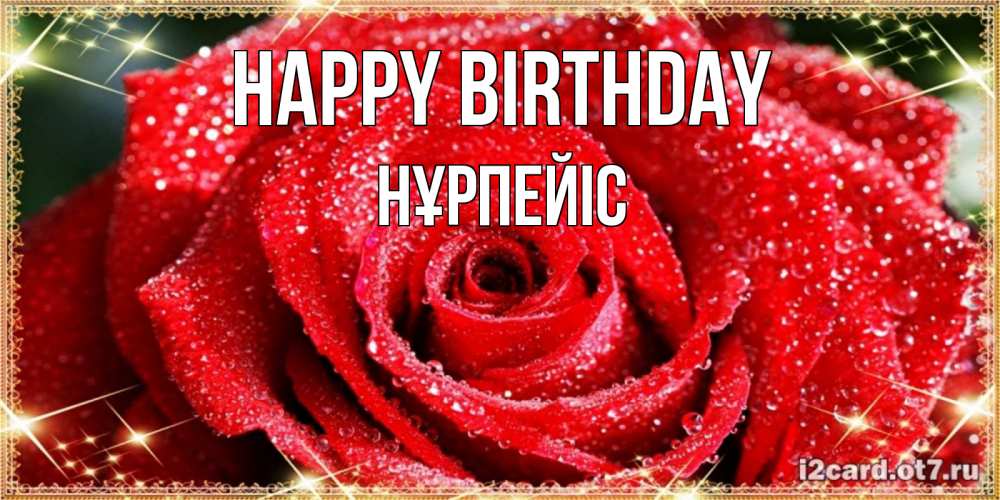 Greetings card с именем, НҰРПЕЙІС Happy Birthday роса и роза. открытка с красивой розой Greetings with text for free download 