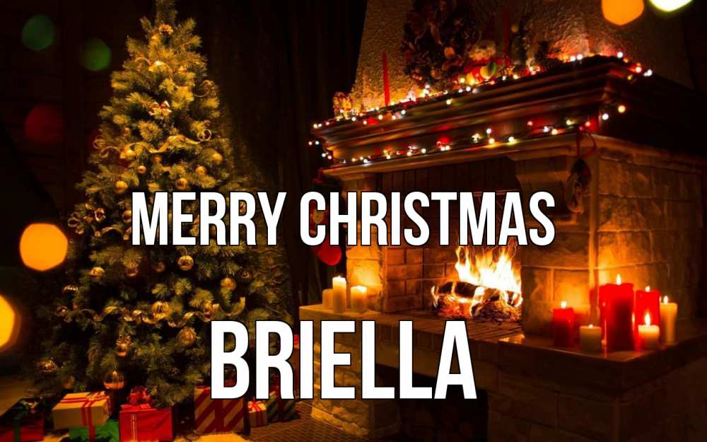 Greetings card с именем, Briella Merry Christmas новый год Greetings with text for free download 