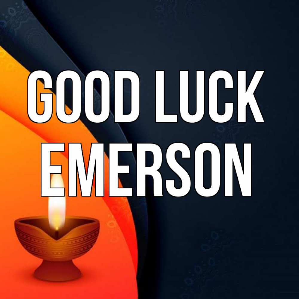 Greetings card с именем, Emerson Good luck абстрактный фон Greetings with text for free download 