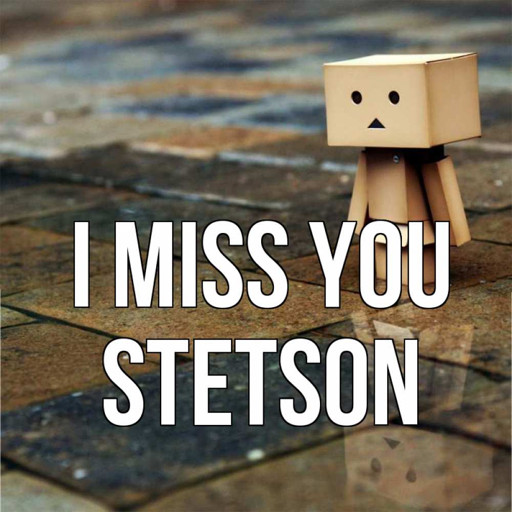 Greetings card с именем, Stetson I miss you куколка из картона в стиле майнкрафт Greetings with text for free download 