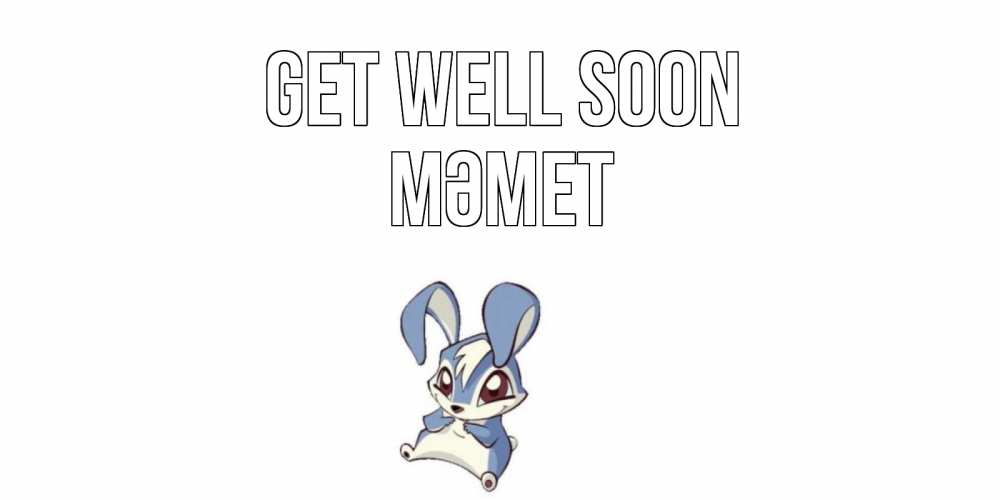 Greetings card с именем, Мәмет Get well soon серый заяц на открытке про выздоравление Greetings with text for free download 