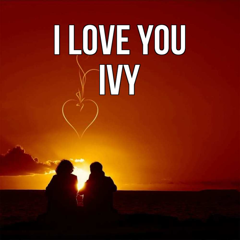 Greetings card с именем, Ivy I love you небо Greetings with text for free download 