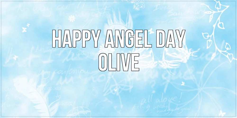 Greetings card с именем, Olive happy angel day абстрактная открытка на день ангела Greetings with text for free download 