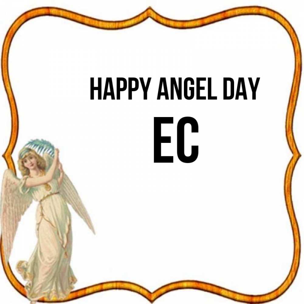 Greetings card с именем, Ес happy angel day рамочка простая Greetings with text for free download 
