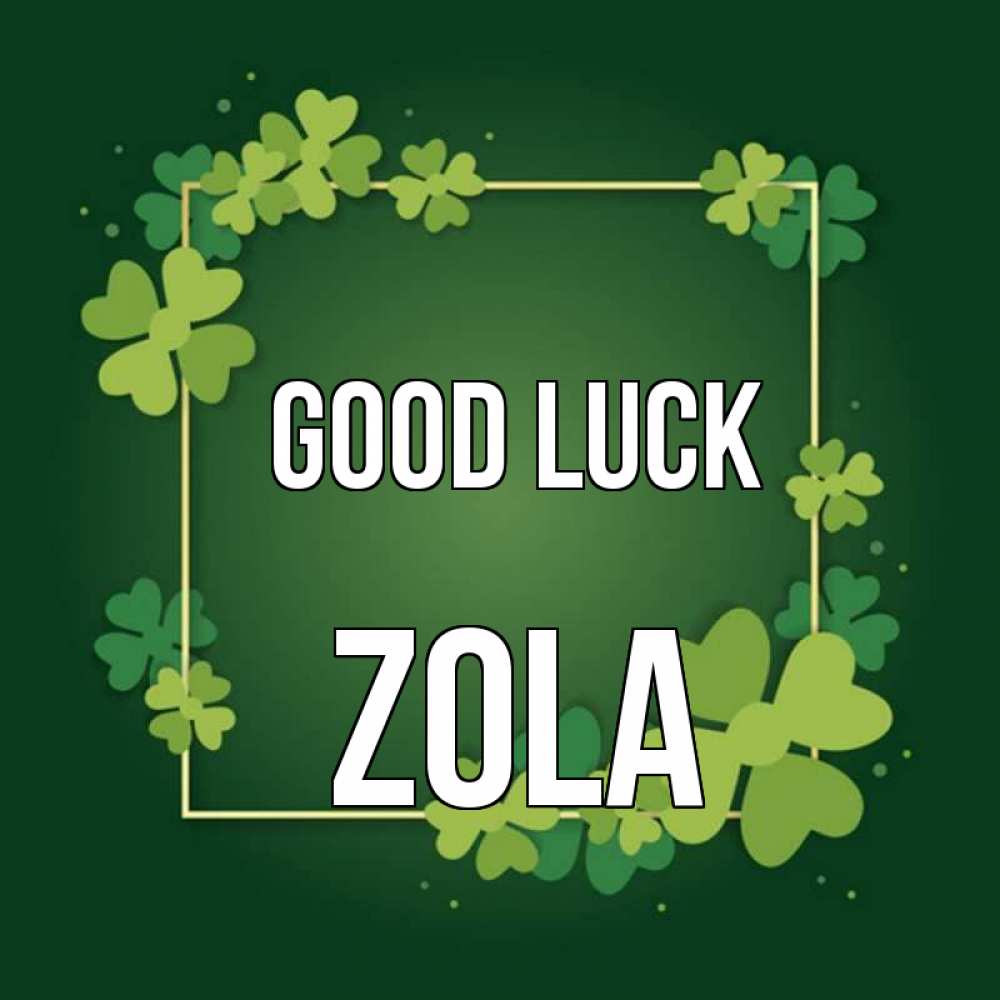 Greetings card с именем, Zola Good luck квадратная рамка 3 Greetings with text for free download 
