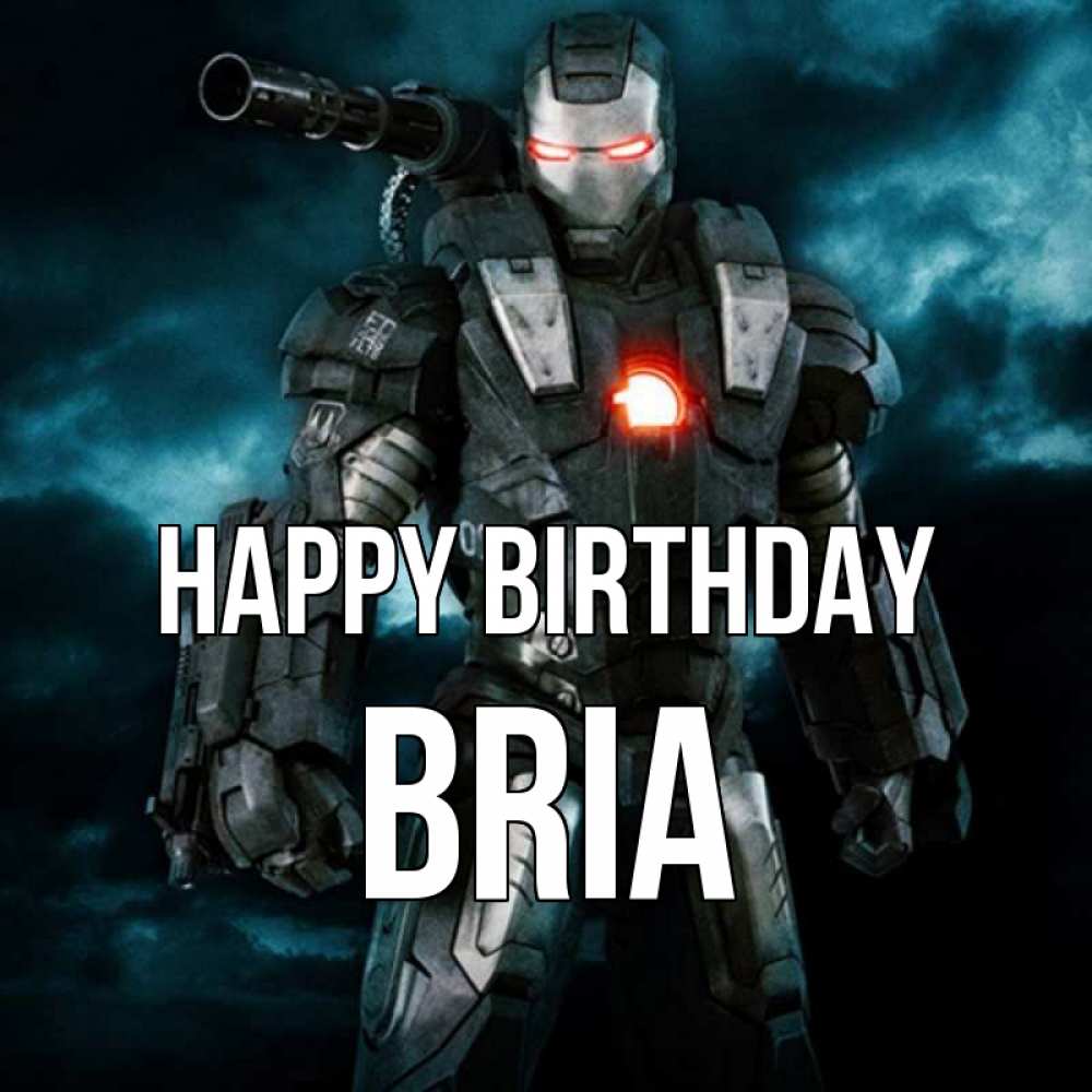 Greetings card с именем, Bria Happy Birthday марвел супергерой в новом костюме Greetings with text for free download 