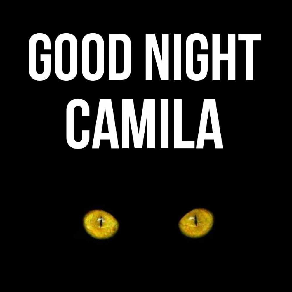 Greetings card с именем, Camila Good night сладких снов бесстрашный мой дружочек Greetings with text for free download 