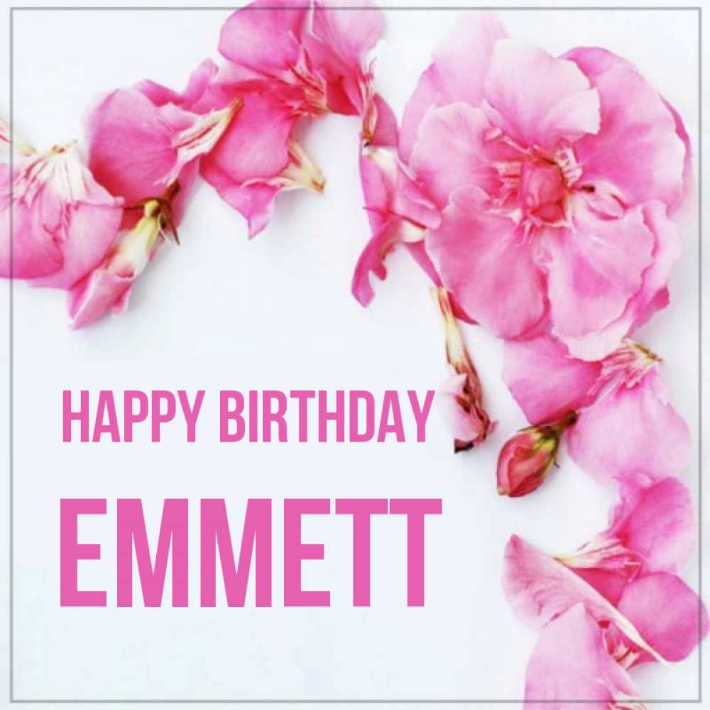 Greetings card с именем, Emmett Happy Birthday Красивая открытка для поздравления с днем рождения Greetings with text for free download 
