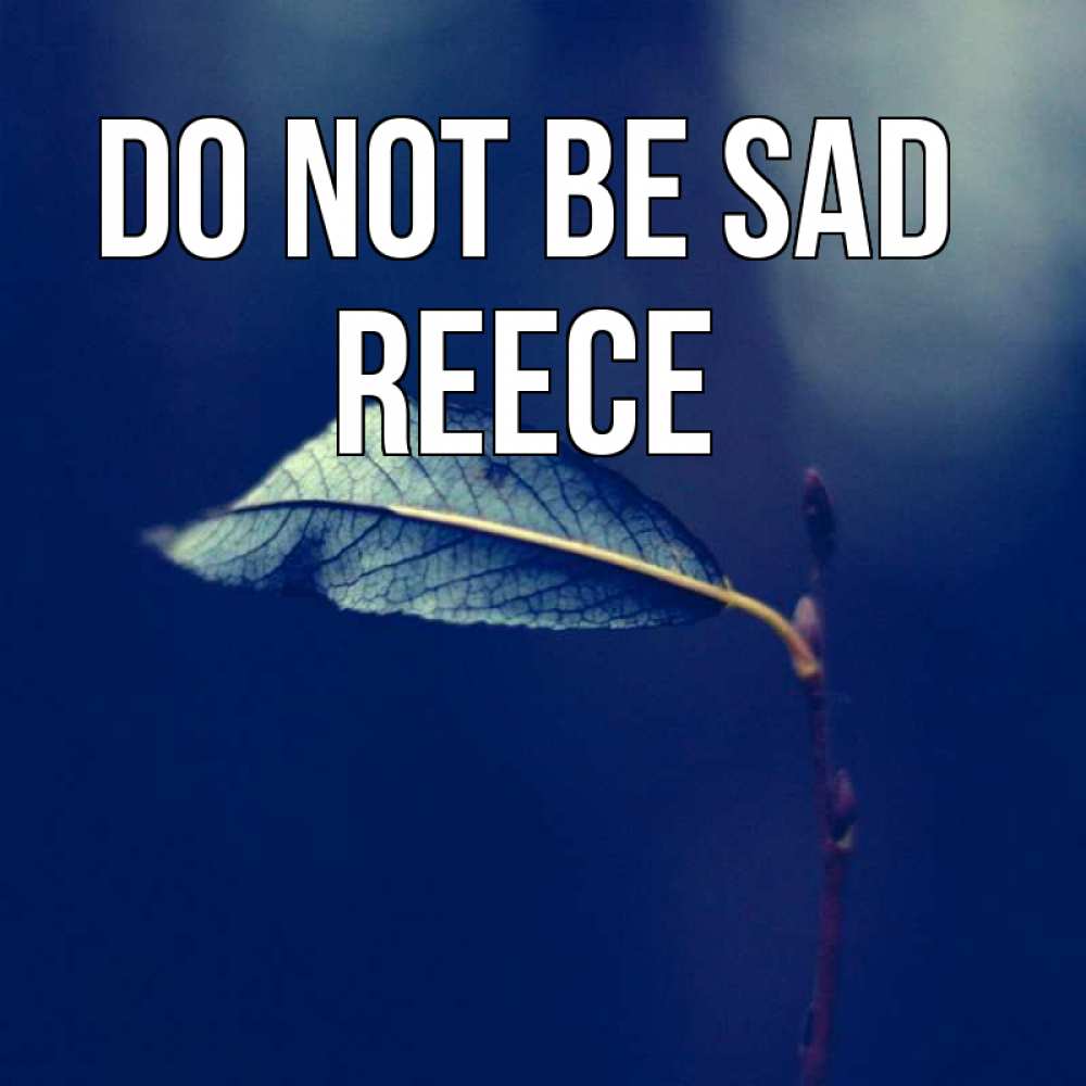 Greetings card с именем, Reece Do not be sad растение Greetings with text for free download 
