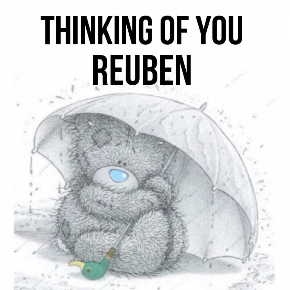Greetings card с именем, Reuben Thinking of you весеннее или осеннее настроение Greetings with text for free download 