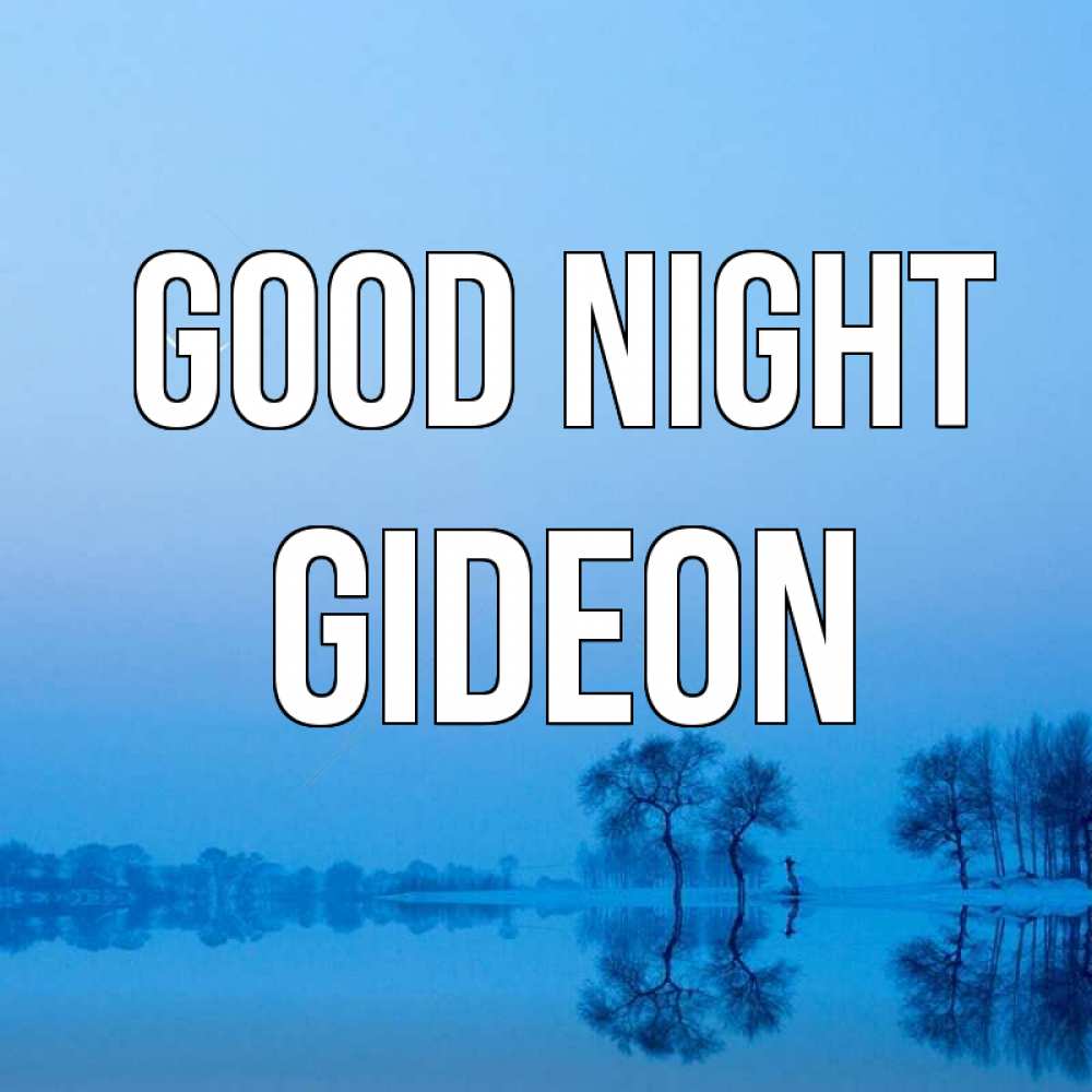 Greetings card с именем, Gideon Good night весна Greetings with text for free download 