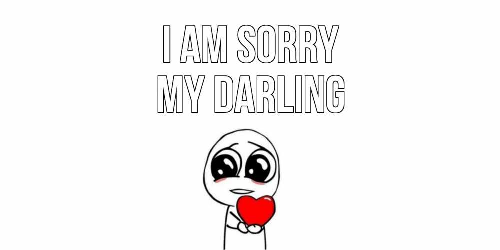 Greetings card с именем, my-darling I am sorry тролль фейс с сердечком просит прощения Greetings with text for free download 
