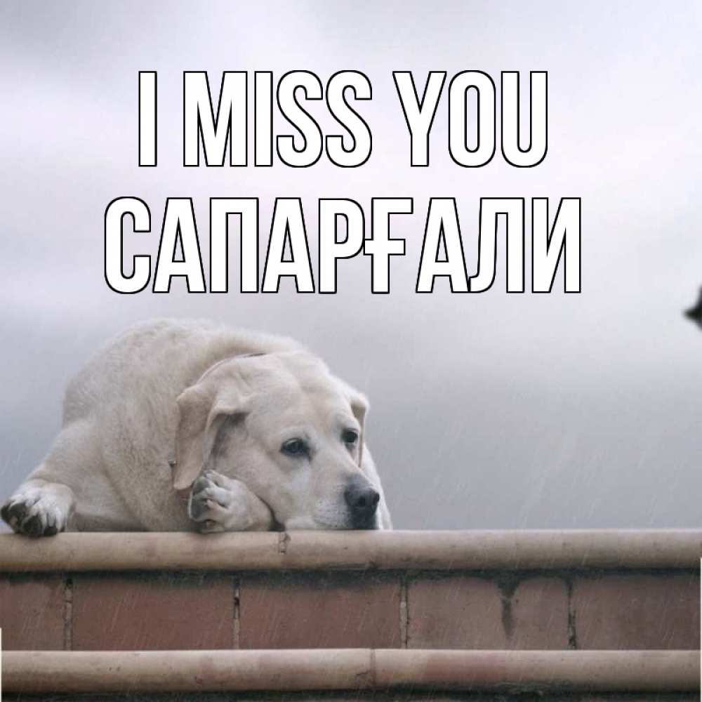 Greetings card с именем, САПАРҒАЛИ I miss you ждет Greetings with text for free download 