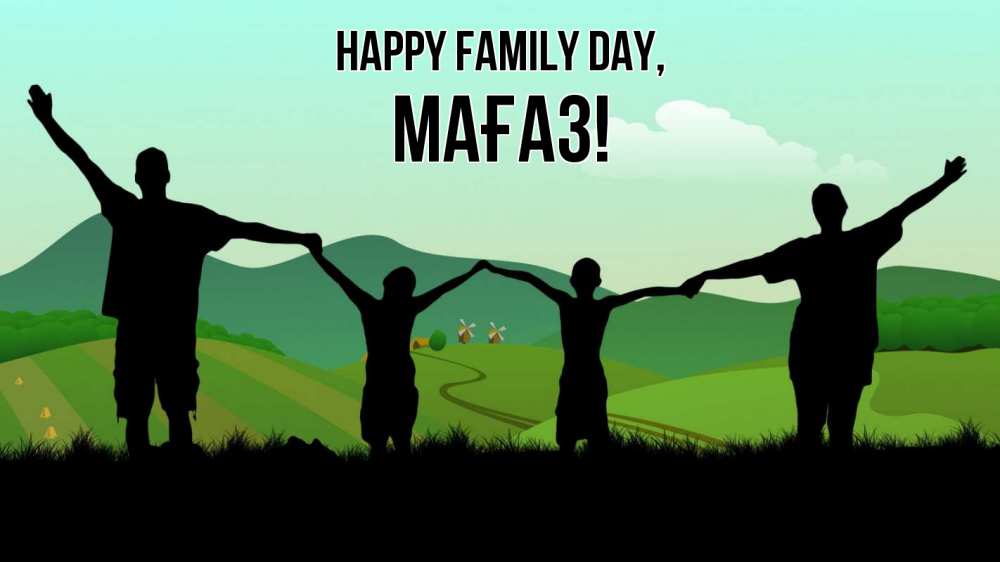 Greetings card с именем, МАҒАЗ happy family day с днем семьи Greetings with text for free download 
